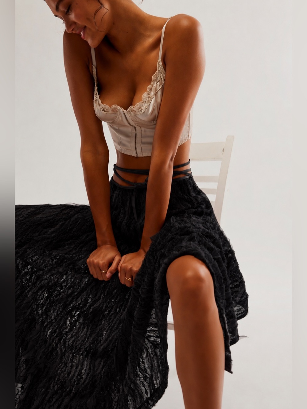 Free people Feel the music half slip maxi length